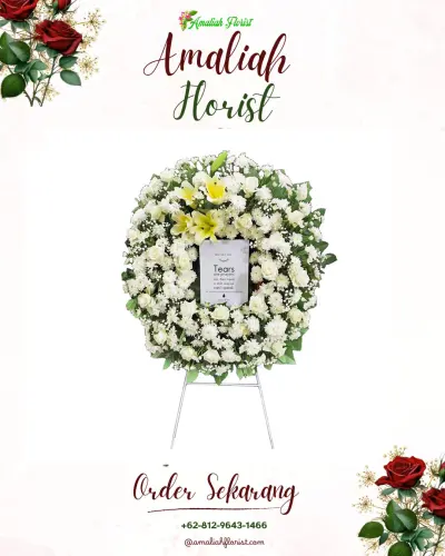 Krans Bunga Duka Cita di Sawitan